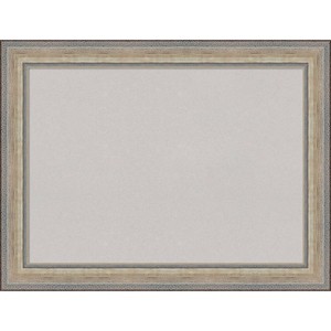 33"x25" Wood Frame Gray Cork Board Fleur Champagne Silver - Amanti Art - 1 of 4