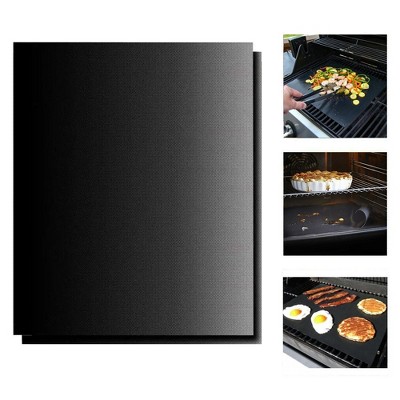 BBQ Grill Mat Easy Grilling Bake Nonstick Mats, Black