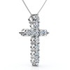 Pompeii3 2Ct TW Diamond Cross Women's Necklace 14k Gold Lab Created - 3 of 4