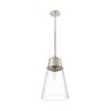 Wentworth 1-Light Pendant - Modern Glass Shade with Brushed Nickel Accents, Dimmable - 4 of 4