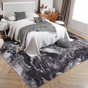 Area Rug Soft Modern Abstract Boho Washable Large Machine Rug Non-Slip Low Pile Carpets for Bedroom Entryway Office Dining Table - 1 of 4