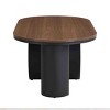 INFURNIC Coffee Tables Luxury Modern Oval Coffee Table with Storage Drawer and Faux Marble Top for Living Room, Black, 47.24"*23.62"*16.93" - 4 of 4