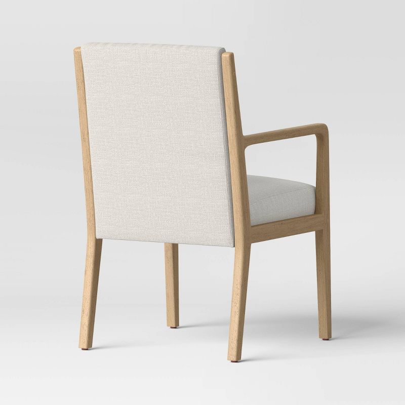 Esters Wood Arm Dining Chair Cream/Natural Wood - Threshold&#8482;, 5 of 10