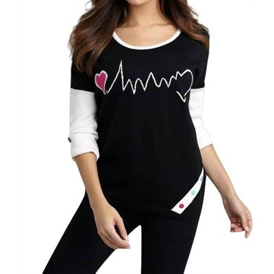 Women's Heartbeat Graphic Sweater - Angel Apparel