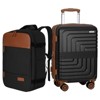 Hykolity Luggage Set 20" Carry On Suitcase with Backpack, Expandable PC+ABS Hardside Travel Baggage 8 Wheels 2-Pack - 2 of 4