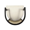 Christopher Knight Home Oberon Modern Rubberwood and Rattan Upholstered Dining Chairs (Set of 2) - 4 of 4