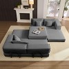 VASIP 118" Modular Sectional Sofa ,L-Shaped Oversized Corduroy Couch with 6 Pillows ,DIY Combination Sofa for Living Room, Apartment,White - 3 of 4