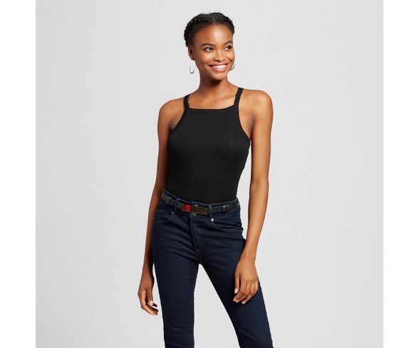 Sweet Treats&#174; Women's High-Neck Ribbed Bodysuit - Black XS
