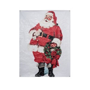 Transpac 46.06 in Multicolor Christmas Wall Art Santa Wall Sign Panels Paper Decor for Holiday Home Decoration - 1 of 3