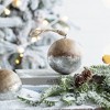 Whisen D3.9" Christmas Ball Ornaments, Glass Decorative Hanging Ball Christmas Tree Ornaments, Set of 6 - 4 of 4