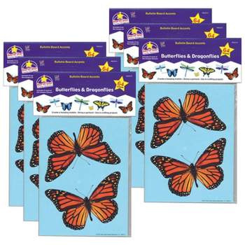 North Star Teacher Resources Bulletin Board Accents, Butterflies & Dragonflies, 64 Pieces Per Pack, 6 Packs