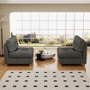 90.5" Minimalist Loveseat: Cloud Compression, Frosted Velvet - 2 of 4