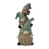 Stone Garden Gnome Stacking Figurine – 11"H Triple Gnome Stack Decor Set (Set of 2) By Melrose - 2 of 4