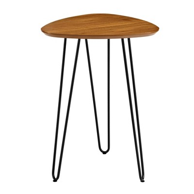 Gibby Hairpin Leg Wood Side Table Walnut - Saracina Home