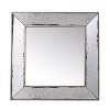 18inx 18inDistressed Silver Square Accent Mirror, Traditional Style Framed Wall Mirror for Living Room, Entryway, Office, Bedroom, Hallway - 2 of 4