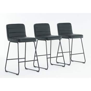 Lakeview Metal Barstool Black - Set of 3 - Home 2 Office