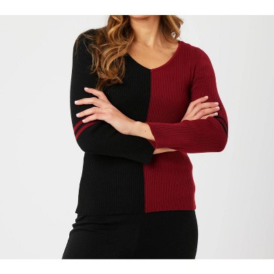 Women's V-Neck Ribbed Sweater - Angel Apparel