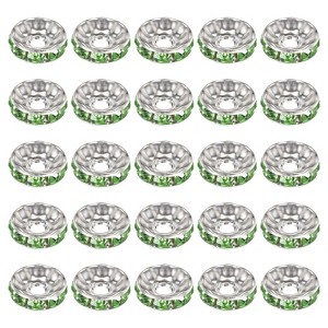 Unique Bargains Rhinestone DIY Jewelry Making Spacer Beads 50 Pcs - 1 of 4