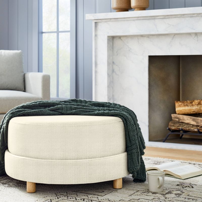 Wilmington Upholstered Round Ottoman - Threshold™ designed with Studio McGee, 3 of 13