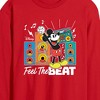 Men's - Disney - Mickey Feel The Beat Long Sleeve Graphic T-Shirt - 2 of 3