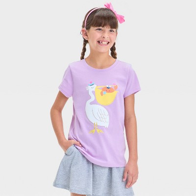 Girls' Short Sleeve Pelican Graphic T-Shirt - Cat & Jack™ Lilac