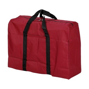 Unique Bargains Foldable Storage Bags with Zipper for Clothing 1 Pcs Red - 1 of 4