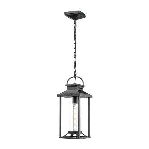Maliang Outdoor Pendant Lights for Porch, Outdoor Ceiling Light with Ribbed Glass for House Patio, Anti-Rust Waterproof - 1 of 4
