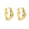 SHINE by Sterling Forever Claire Twist Hoop Earrings - 3 of 4