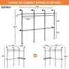AZL1 Life Concept Garment Rack Industrial Pipe Reversible with Shelves Heavy Duty Easy Assembly for Walk in Closet Bedroom, Black, 45.08"*18.9"*4.72" - 3 of 4