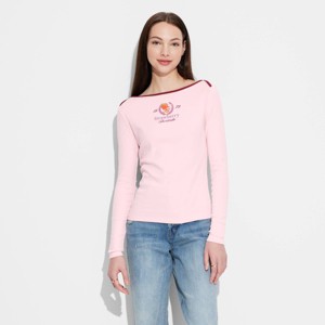 Women's Strawberry Shortcake Long Sleeve Graphic T-Shirt - Light Pink - 1 of 3