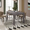 CAVINAS Dining Table Kitchen Table 63" Solid Wood Rectangular Dining Table for 6 with Wood Legs - 2 of 4