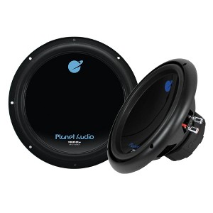Planet Audio AC12D 12 Inch 3600 Watt 4 Ohm Dual Voice Coil Car Audio Subwoofers w/ Stamped Basket, Polypropylene Cone & Foam Surround, Black, (2 Pack) - 1 of 4
