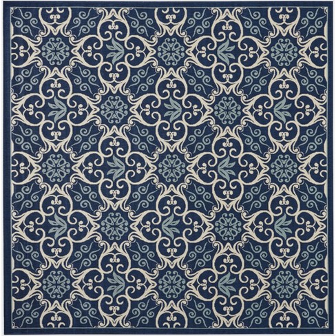 Nourison Caribbean Navy Indoor/outdoor Area Rug Crb02 7'10