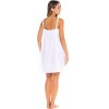 ADR 100% Cotton Nightgowns for Women, Sleeveless Button Up Short Vintage Victorian White Cotton Nightgown - 2 of 3