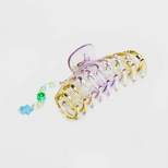 Ombre Claw Hair Clip with Beaded Charm - Wild Fable™