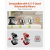 VEVOR Mixer Slider, Oval 14.5 x 9.4-inch, Appliance Slider Compatible with Tilt Head 4.5-5 Qt Stand Mixer, PTFE Feet, Natural Wood - 4 of 4