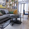 NicBex Modern Round Tempered Glass Coffee Table,Side Table with Cross Leg,Center Table for Living Room - 4 of 4