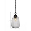 Toltec Lighting Rocklin 1 - Light Pendant in  Matte Black with 6.25" Smoke Shade - 2 of 2