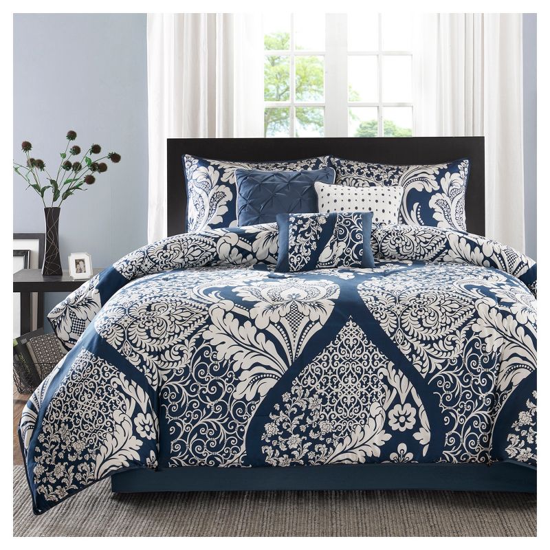 Madison Park 7pc Adela Cotton Printed Comforter Bedding Set, 3 of 11