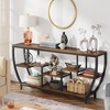 ORRD 70.9" Industrial Sofa Table with 7 Shelves, Extra Long Console & TV Stand in Rustic Brown for Living Room - 4 of 4