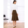 INSPIRE CHIC Women's High Waisted Flared Skirts for 1950s Solid Color Business Fishtail Midi Skirt - 3 of 4