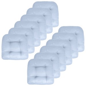Patio Cushions Outdoor Chair Pads Thick Fiber Fill Tufted 19" x 19" by Sweet Home Collection® - 1 of 4