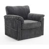 Vynxaria 33" Oversized Swivel Corduroy Lounge Chair Plush Cushioned, 38.55"L×35.43"W×36.22"H, Hardwood/Metal Frame, Versatile Design for Small Spaces - 3 of 4
