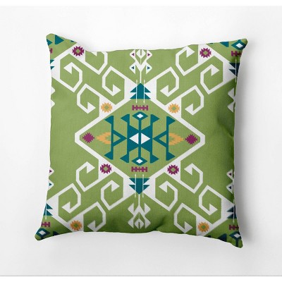 18"x18" Jodhpur Medallion Square Throw Pillow Green - e by design