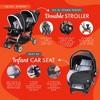 Baby Trend Sit N Stand Compact Easy Fold Double Stroller with 2 Baby Infant Car Seat Carriers and Cozy Cover - 2 of 4