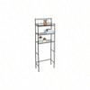 3 tier over - toilet space saver shelving unit black storage organizer for bathroom wall above toilet 200 - 210 characters - 4 of 4