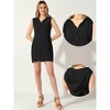 Allegra K Women's Sleeveless Knitted Beach Summer Cover-up Hooded Casual Mini Tank Dresses - 2 of 4