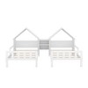 NicBex Twin Size Wooden Platform Bed, House Shaped Bed Frame with Twin Size Trundle and Guardrails for Boy and Girl, Easy Assembly - 3 of 4