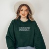 Simply Sage Market Women's Graphic Sweatshirt Embroidered Merry -White Ink - 2 of 3