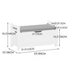 INFURNIC Utility Storage Cabinets Large Storage Cabinet With Cushion Seat Bench, Flip-Top Lid, Toy Storage Organizer Trunk, White, 35"* 15"* 19.3" - 3 of 4